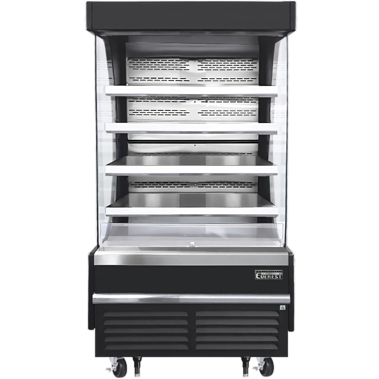 Everest EOMV-36-B-35-T 37″ Vertical Open Air Merchandiser in Black, High Profile, 4 Shelves, 18.2 cu. ft.