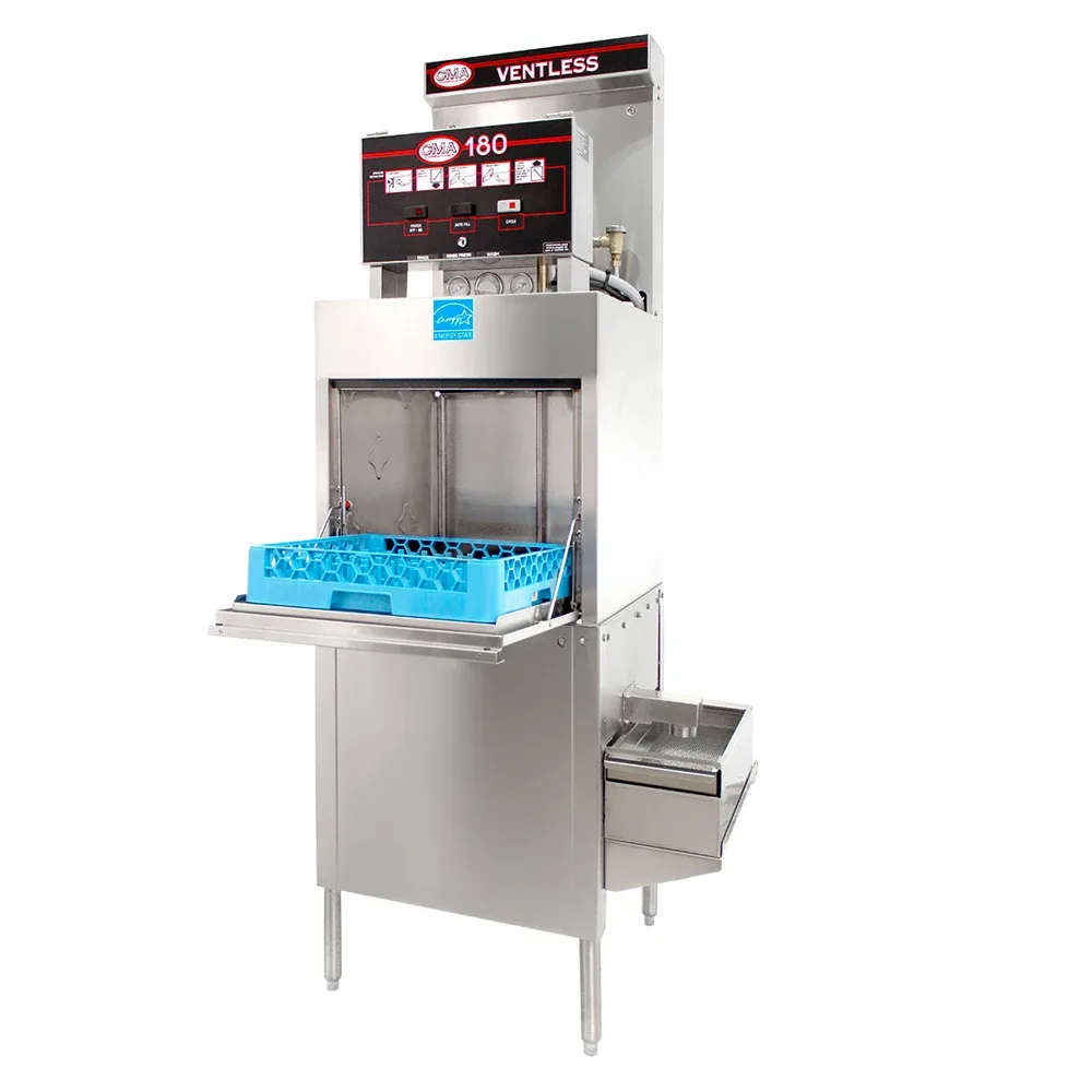 CMA Dishmachines CMA-180-VL FL Energy Mizer® High Temp Door Type Dishwasher w/ 21 Racks/hr Capacity, Built-in Booster, 208v/3ph 3