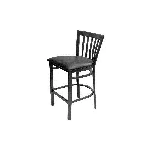 AAA Furniture Wholesale 327BS/BLK GR4 Side Barstool with Upholstered Seat, Black (Quick Ship)