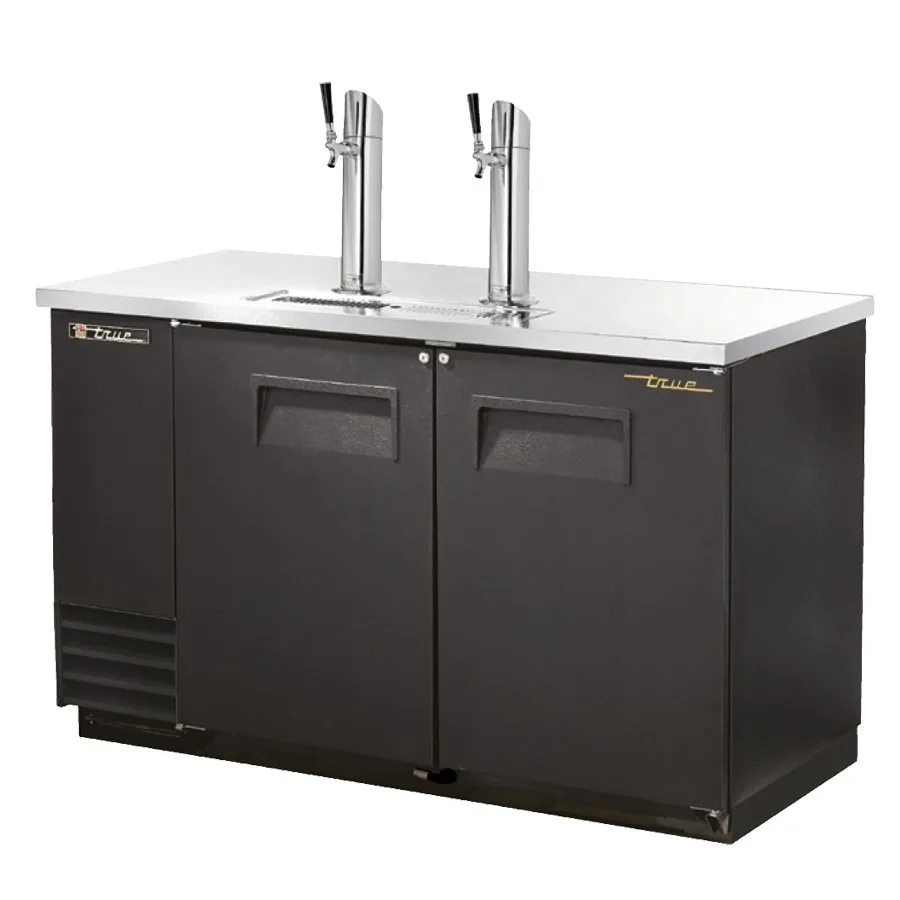 True TDD-2-HC 58″ Solid Swing Door Direct Draw Beer Dispenser with 2 Taps & 2 Keg Capacity