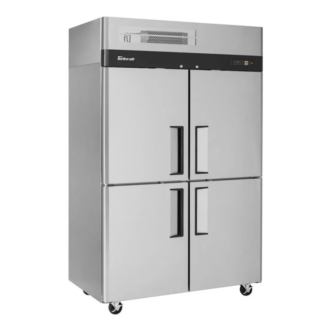 Turbo Air M3R47-4-N 51″ Two Section Reach-In Refrigerator w/ 4 Half Solid Doors, Top Mount, Aluminum Interior, 42 cu. ft.