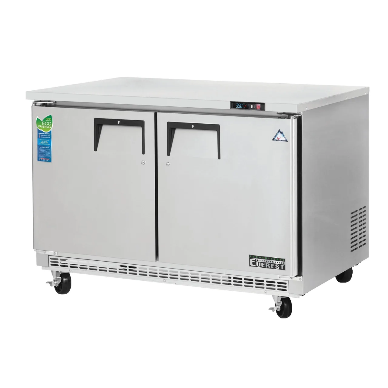 Everest ETBR2 47″ Two Section Undercounter Refrigerator w/ 2 Doors, 14 cu. ft.