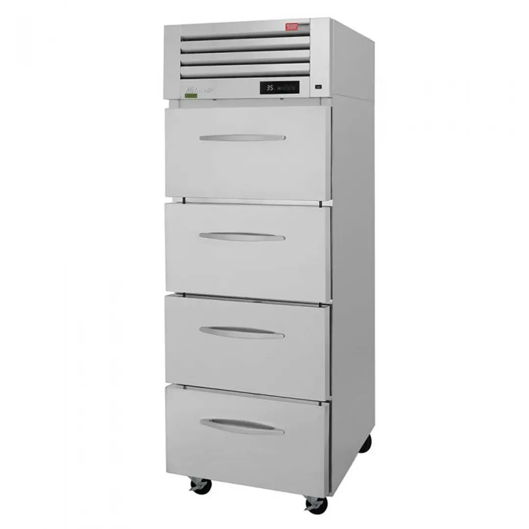 Turbo Air PRO-26R-D4-N 29″ One Section Reach-In Refrigerator w/ 4 Drawers, Top Mount, Stainless Steel, 25 cu. ft.