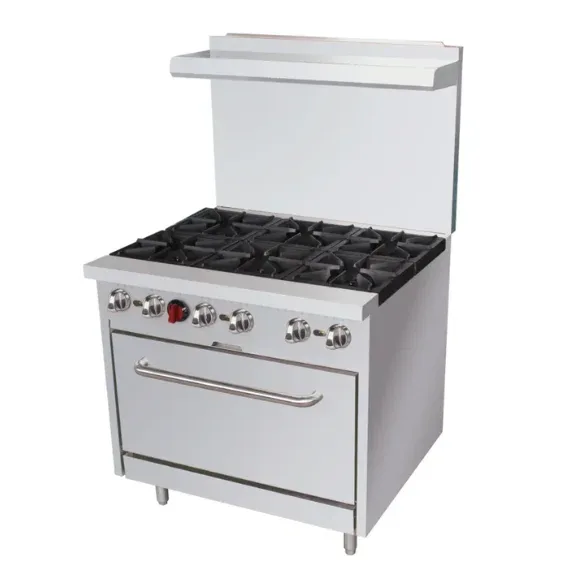 36″ Natural Gas Range 6 Burners with Standard Oven – 210,000 BTU, Natural Gas
