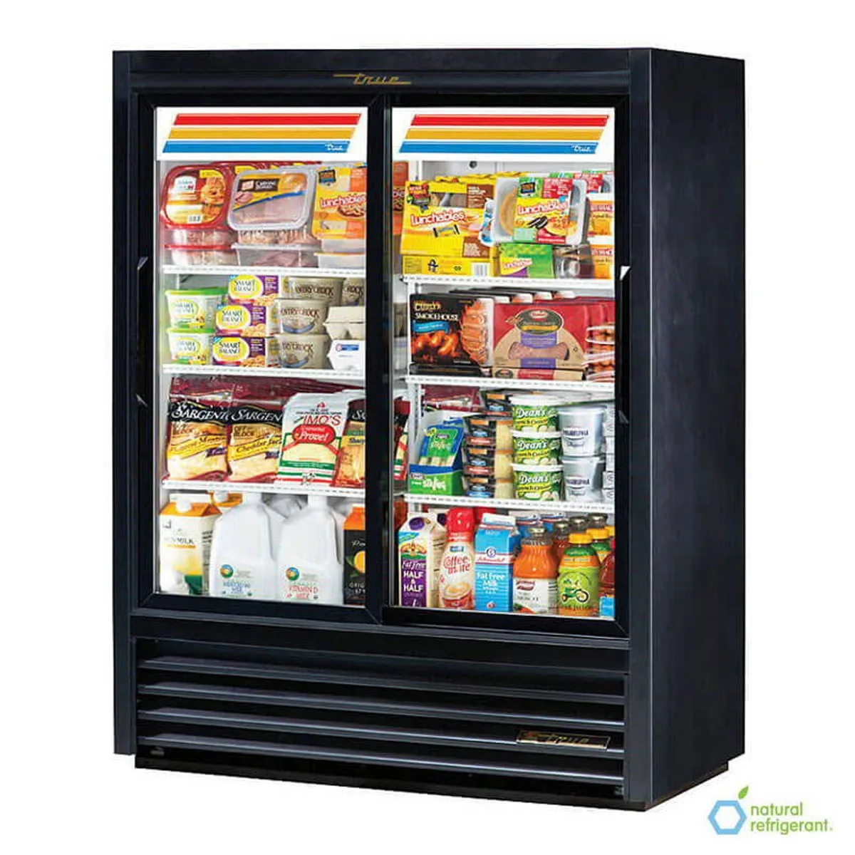 True GDM-41SL-60-HC-LD 47″ 2-Section Glass Sliding Door Refrigerated Merchandiser