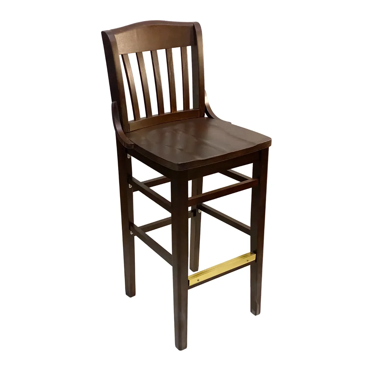 AAA Furniture Wholesale 415BS WS Bar Stool with 5-Slat Back (Quick Ship)