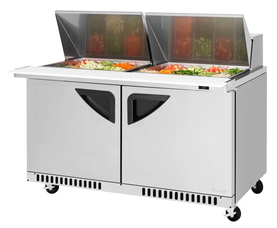 Turbo Air TST-60SD-24-FB-N 60″ Mega Top Sandwich/Salad Prep Table w/ 2 Doors, 24 Pans