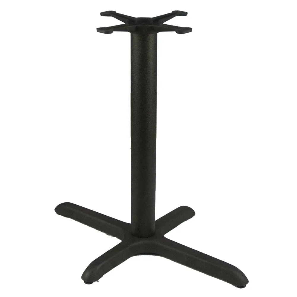 American Tables & Seating 3 Piece Dining Height Table Base Kit – 3″ Column, 22″ x 30″ Base Spread, Black (T2230)