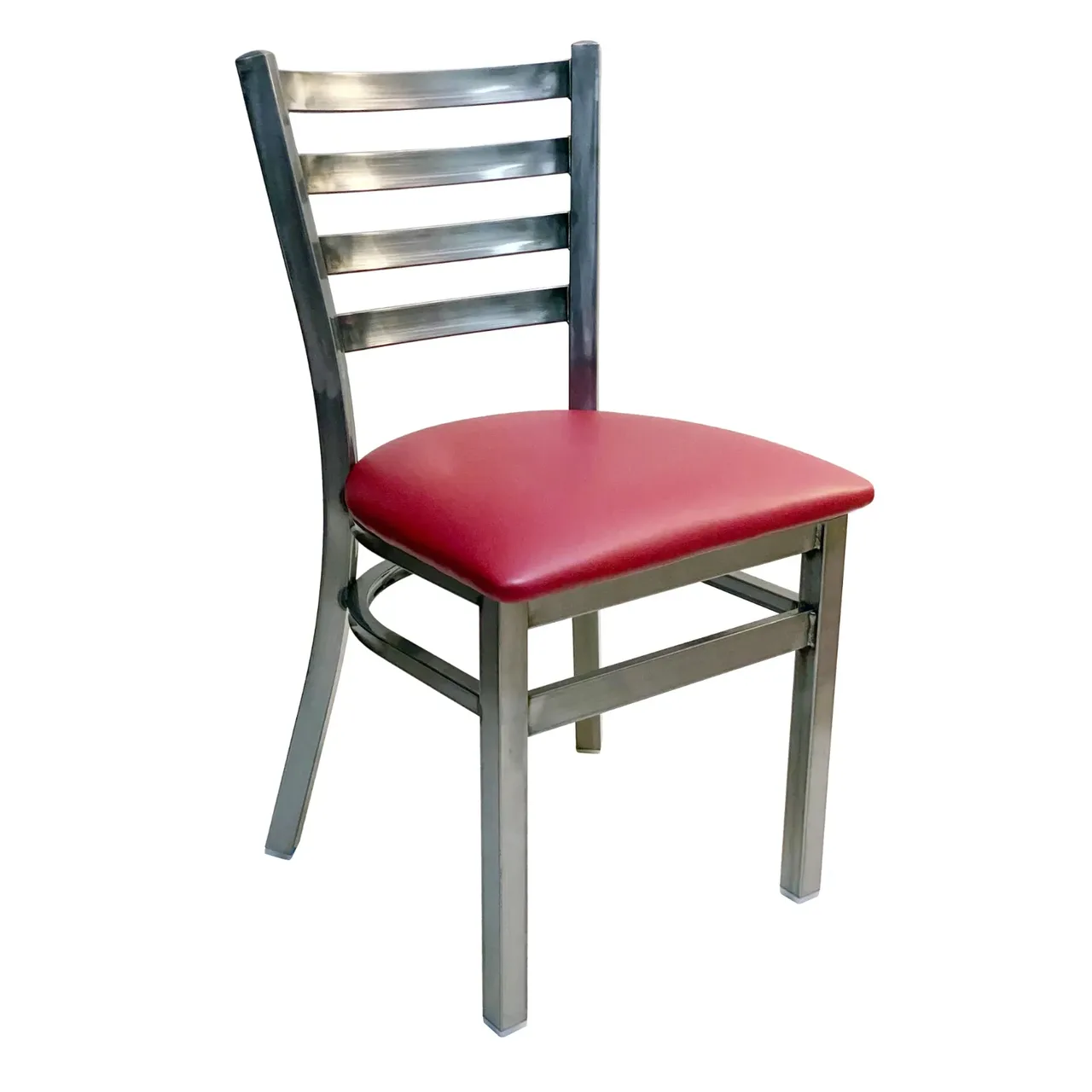 AAA Furniture Wholesale 316/CLEAR COAT GR4 Indoor Side Chair with Ladder Back and Upholstered Seat