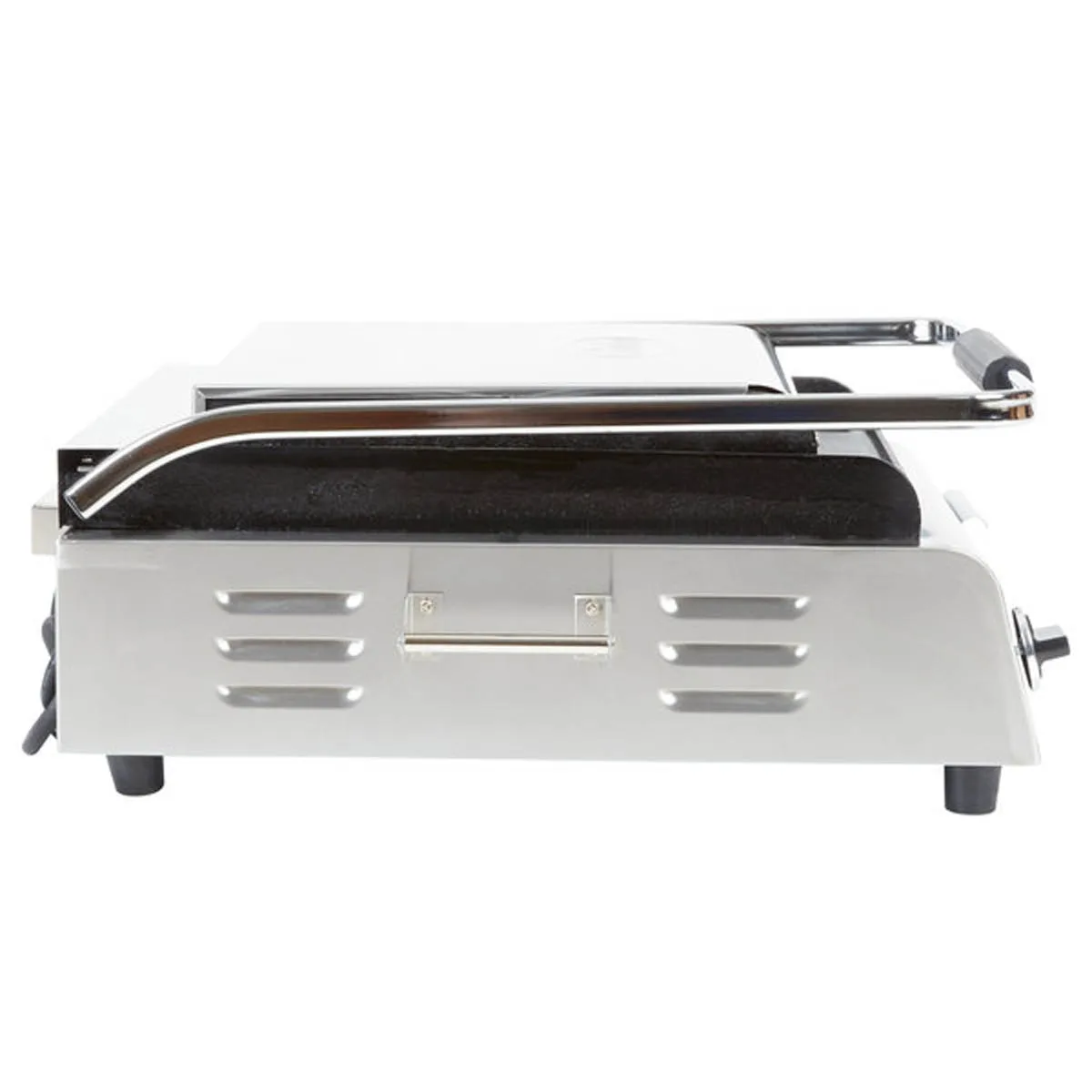 Globe GPG14D Single Commercial Panini Press w/ Cast Iron Grooved Plates, 120v 3
