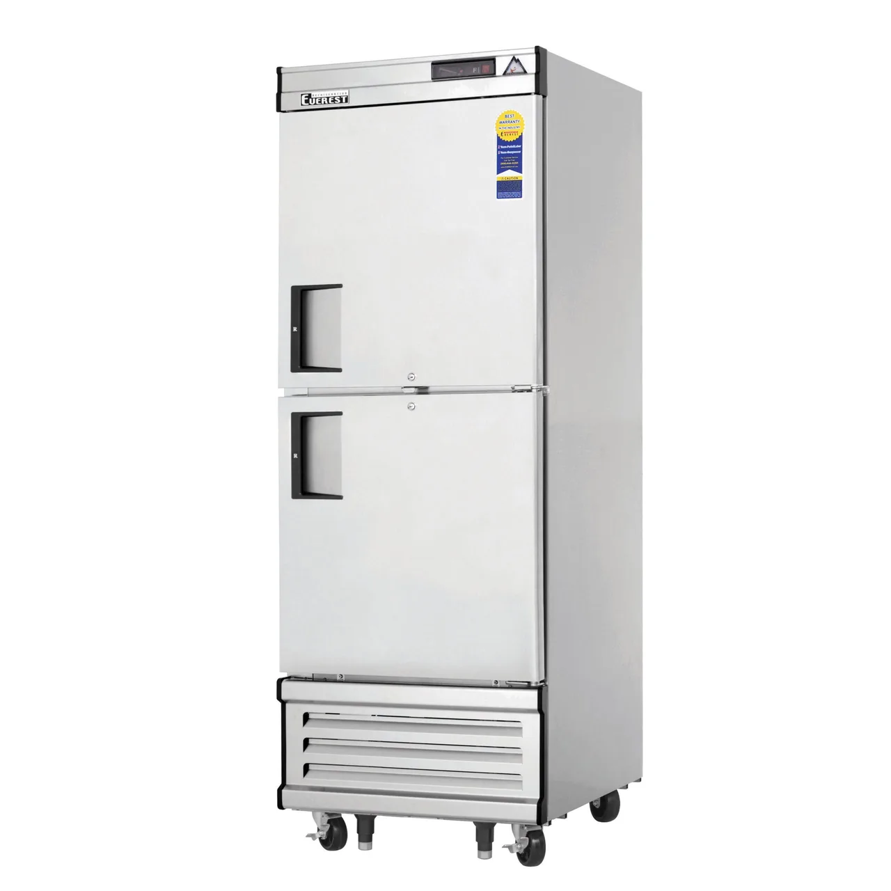 Everest EBWFH2 29″ One Section Reach-In Freezer w/ 2 Half Solid Doors, Bottom Mount, 23 cu. ft.
