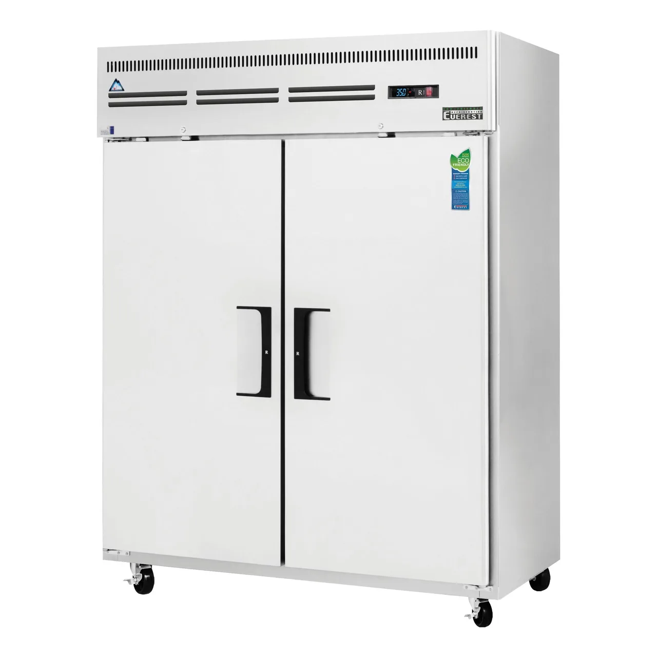 Everest ESWR2 59″ Two Section Reach-In Refrigerator w/ 2 Solid Full Doors, Top Mount, Stainless Steel, 55 cu. ft.