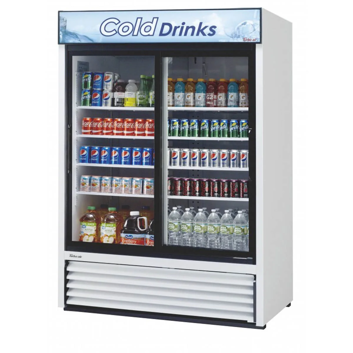 Turbo Air TGM-48RB-N 55″ 2-Section Merchandiser Refrigerator w/ Sliding Glass Door, 44 cu. ft. 3