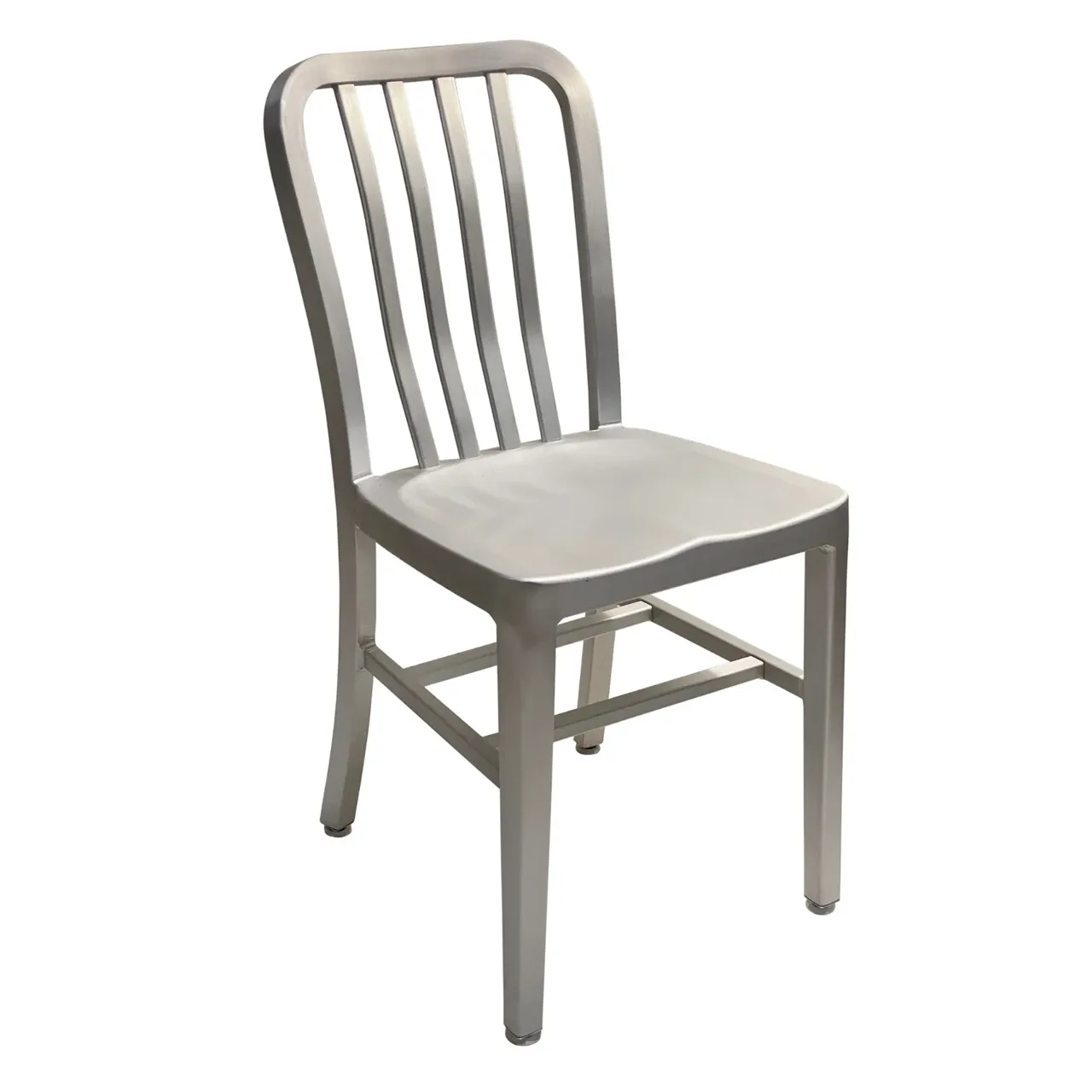 AAA Furniture Wholesale 801 Aluminum Outdoor Side Chair with Slat Back (Quick Ship)