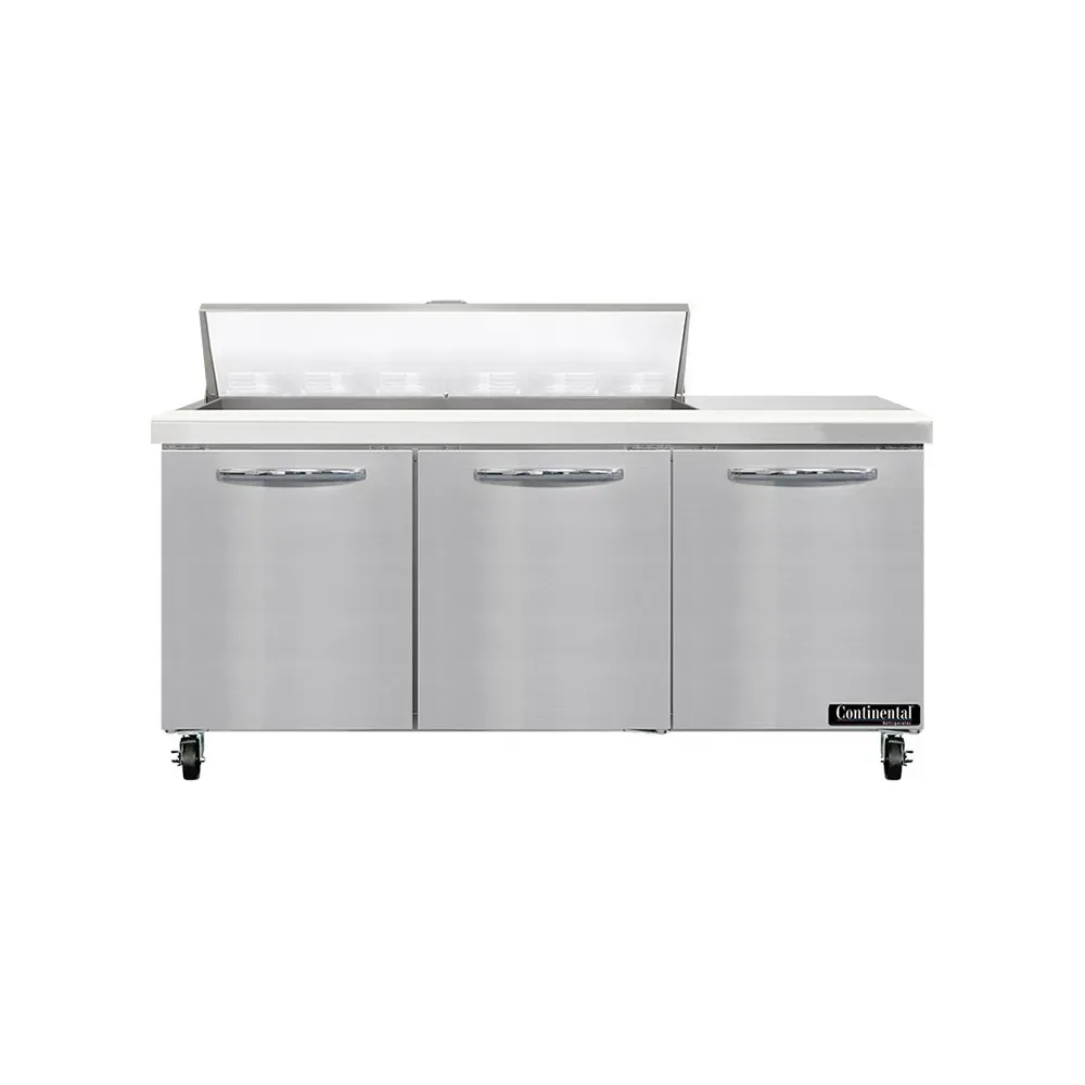 Continental SW72N12 72″ Sandwich/Salad Prep Table w/ Refrigerated Base, 115v