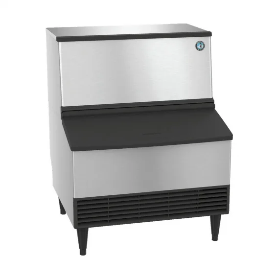 Hoshizaki KM-301BWJ 285 lb Crescent Cube Ice Machine w/ Bin – 100 lb Storage, Water Cooled, 115v