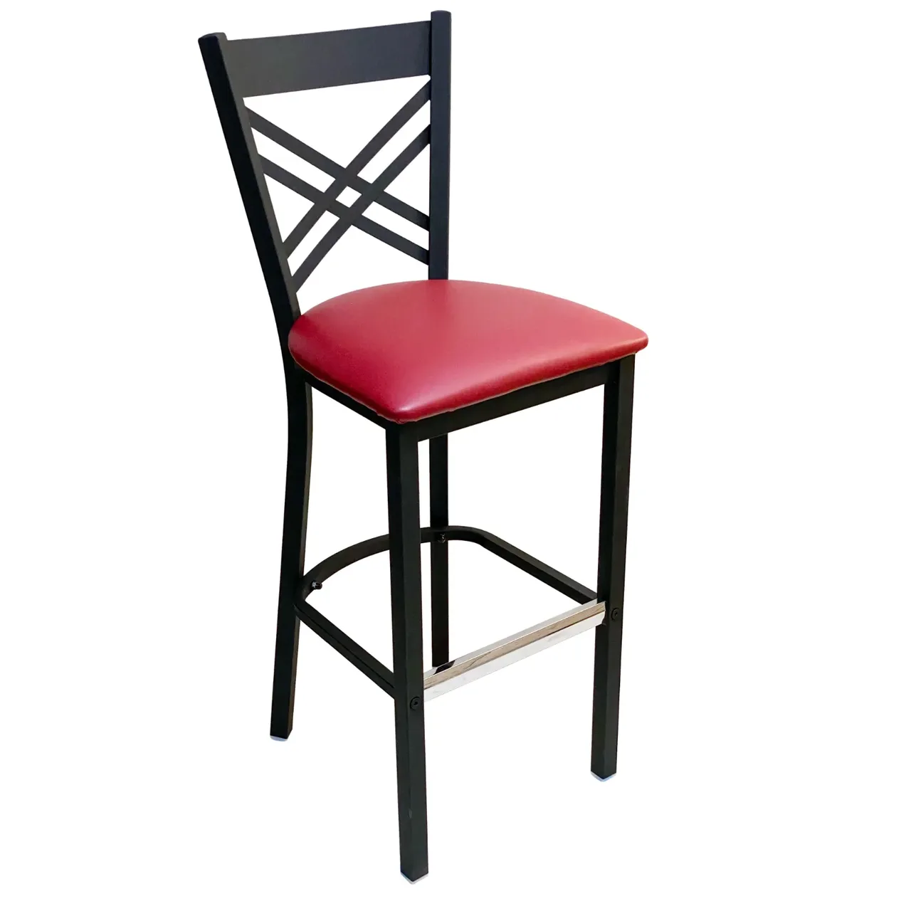 AAA Furniture Wholesale 310BS GR4 Bar Stool with Upholstered Seat, Black