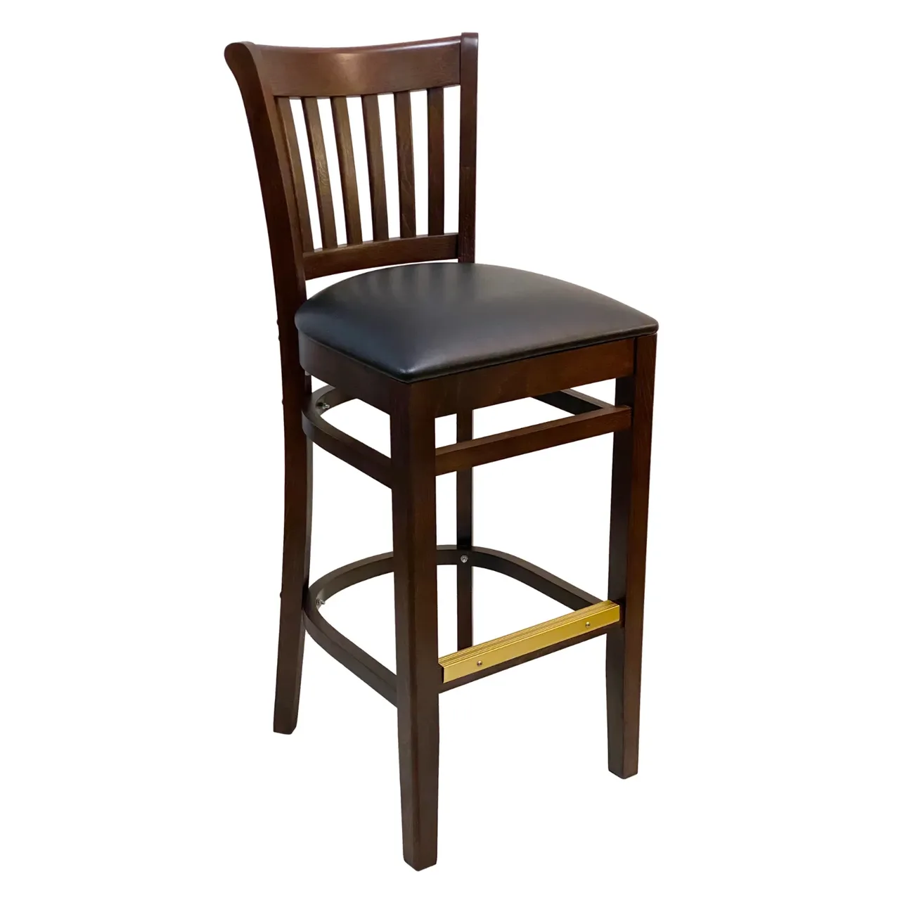 AAA Furniture Wholesale 422BS GR4 Bar Stool with 5-Slat Back and Upholstered Seat