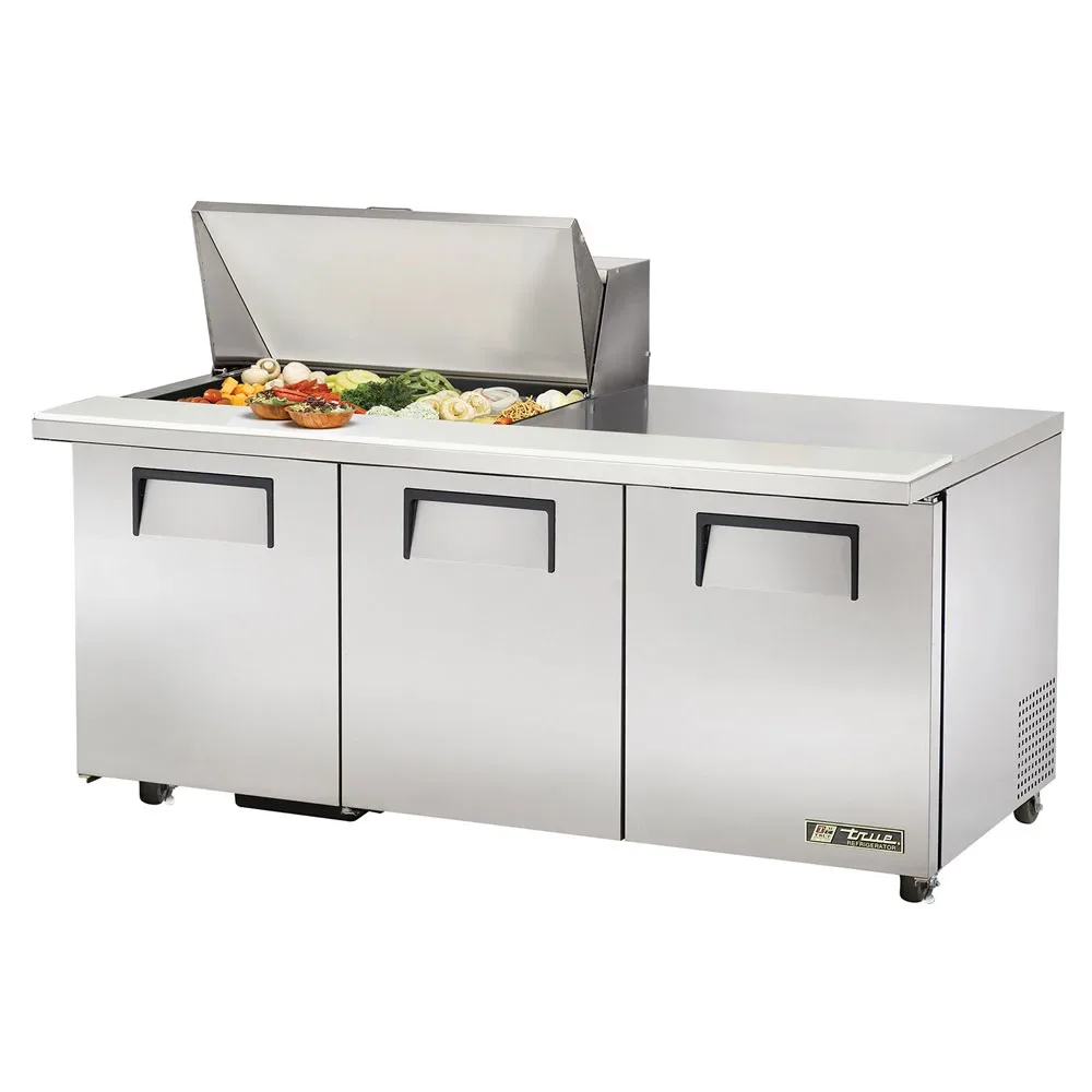 True TSSU-72-15M-B-HC 72″ TSSU Series Mega Top Sandwich/Salad Prep Table w/ Refrigerated Base, 115v