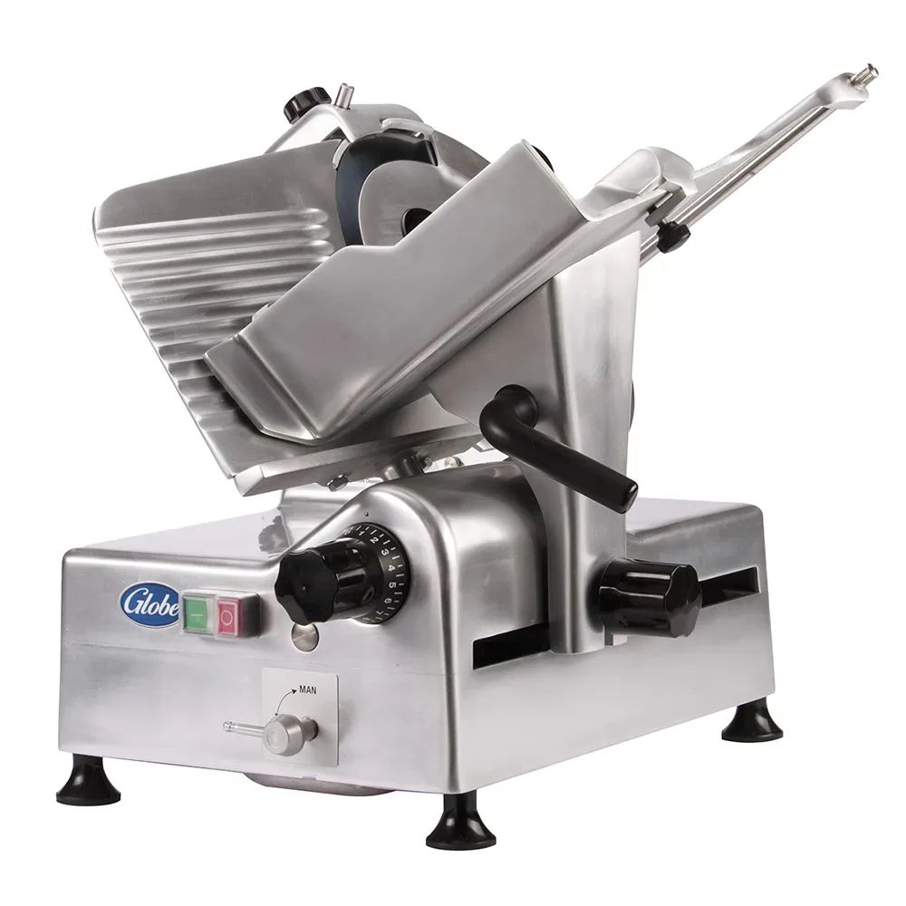 Globe G12A Automatic Meat & Cheese w/ 12″ Blade, Belt Driven, Aluminum, 1/2 hp