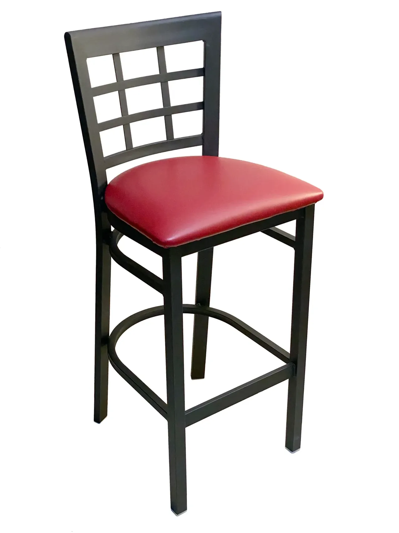 AAA Furniture Wholesale 328BS GR5 Bar Stool with Upholstered Seat, Black