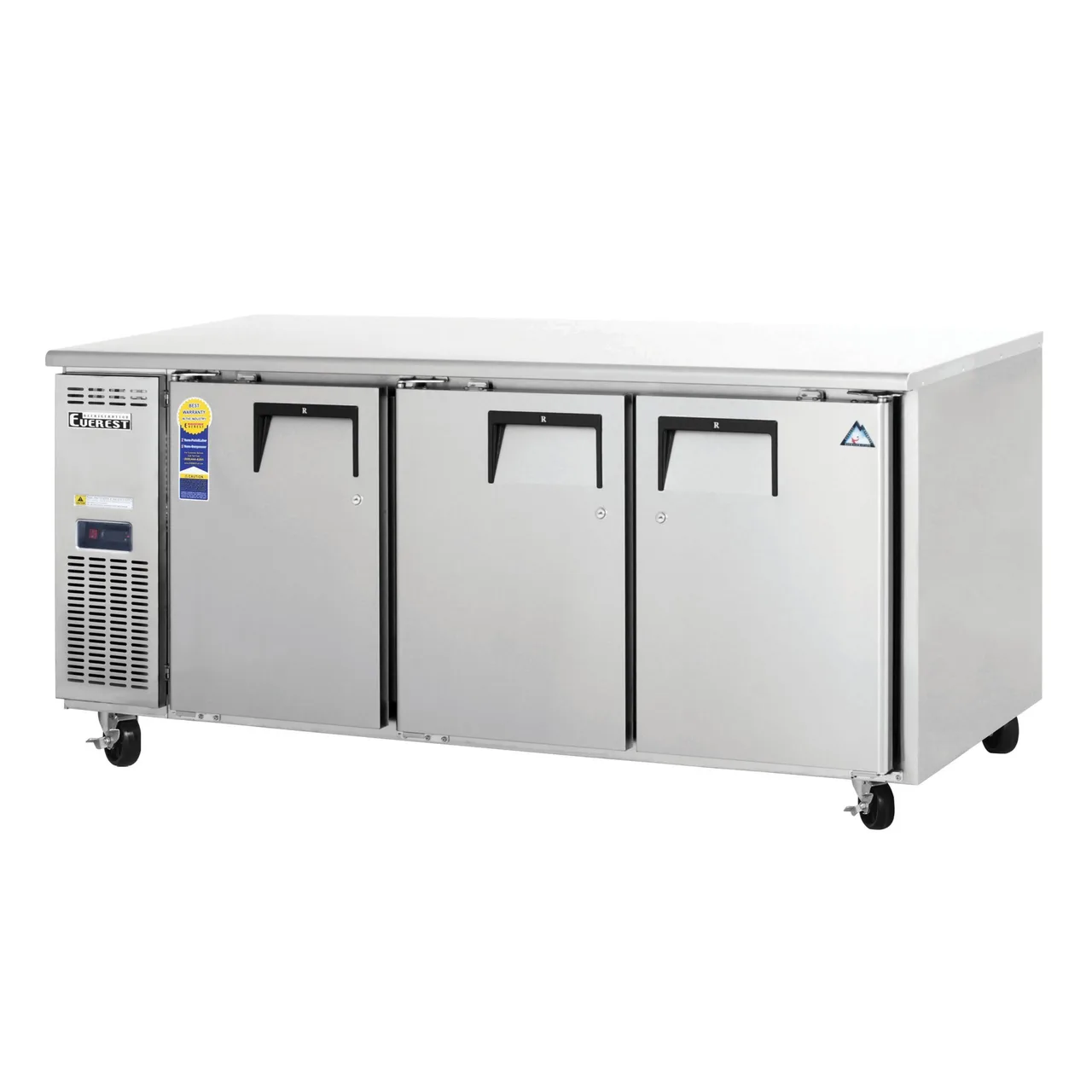 Everest ETF3 71″ 3-Section Worktop Freezer w/ 3 Doors, Bottom Mounted, 22 cu. ft.