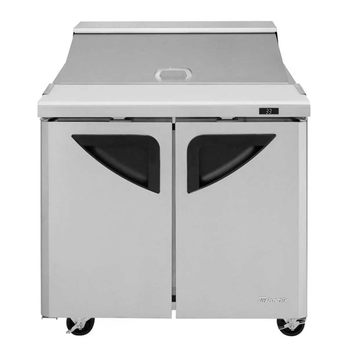 Turbo Air TST-36SD-N6 36″ Two Section Sandwich / Salad Prep Table w/ 2 Doors, 10 Pans 4