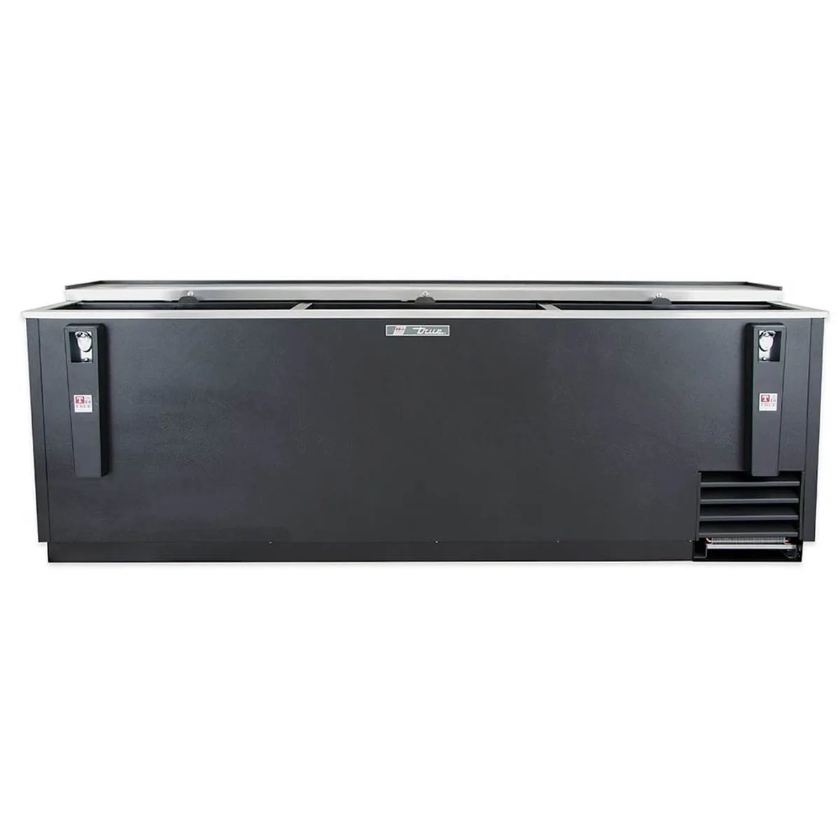 True TD-95-38-HC 95″ Solid Slide Lid Deep Well Horizontal Bottle Cooler w/ LED Lighting