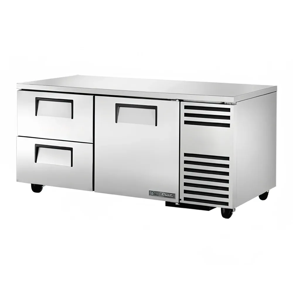 True TUC-67D-2-HC 67″ W Undercounter Refrigerator w/ (2) Sections, (2) Drawers & (1) Door, 115v
