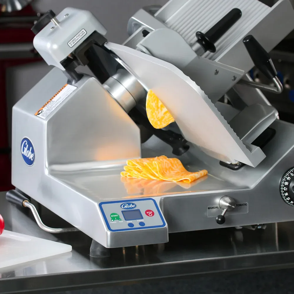 Globe S13A Automatic Meat & Cheese w/ 13″ Blade, Belt Driven, Aluminum, 1/2 hp 4