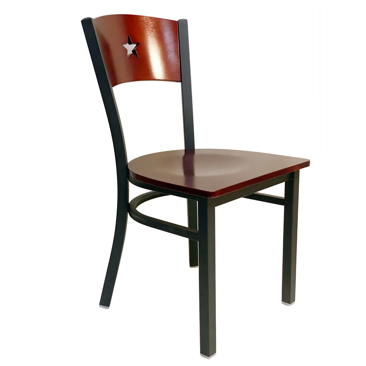 AAA Furniture Wholesale 315/STAR WS Indoor Side Chair with Wood Back, Black (Quick Ship)