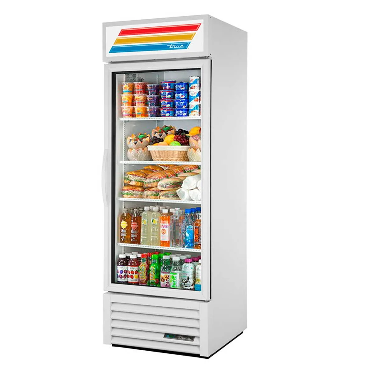 True GDM-23-HC~TSL01 27″ 1-Section Glass Swing Door Refrigerated Merchandiser, 23 Cu. Ft.