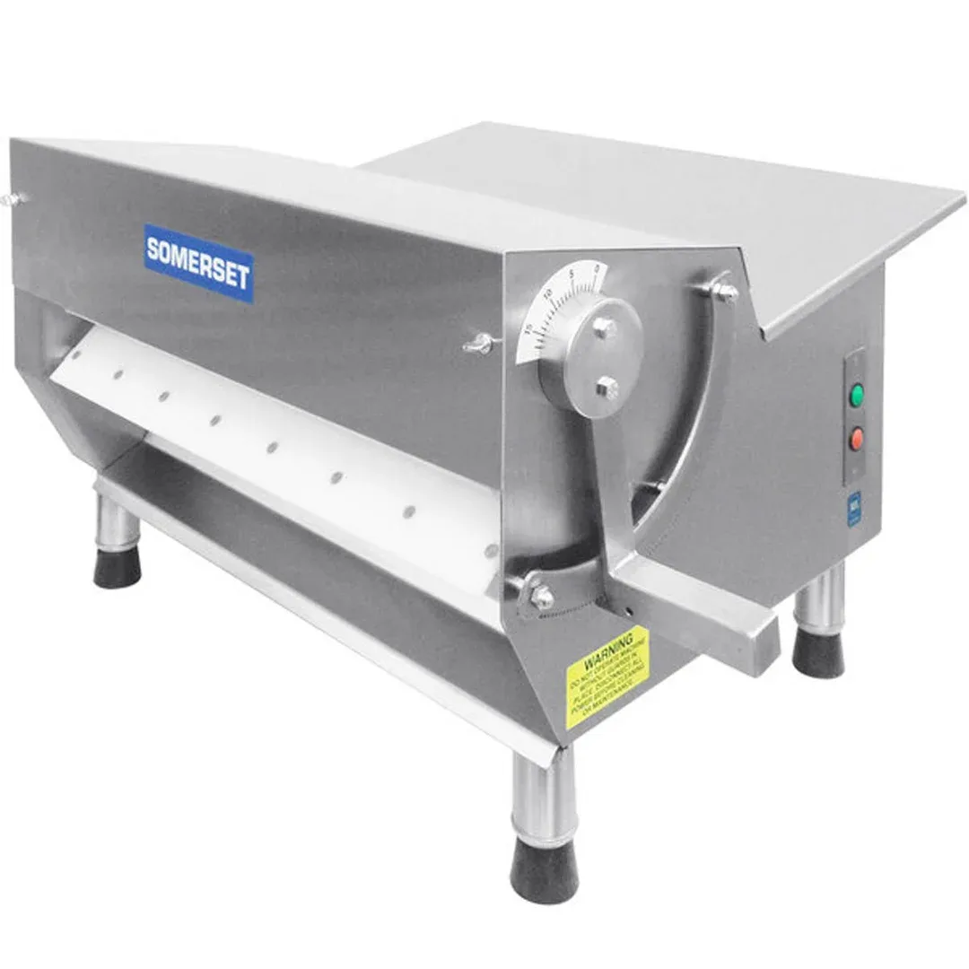 Somerset CDR-300 Countertop Single Pass Dough Sheeter, 15″ Synthetic Rollers, Side Operation 1/2 Hp