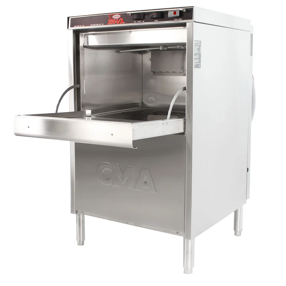 CMA Dishmachines CMA-181-VL Energy Mizer® High Temp Rack Undercounter Glass Washer w/ 20 Racks/hr Capacity, Built-in Booster, 20 3