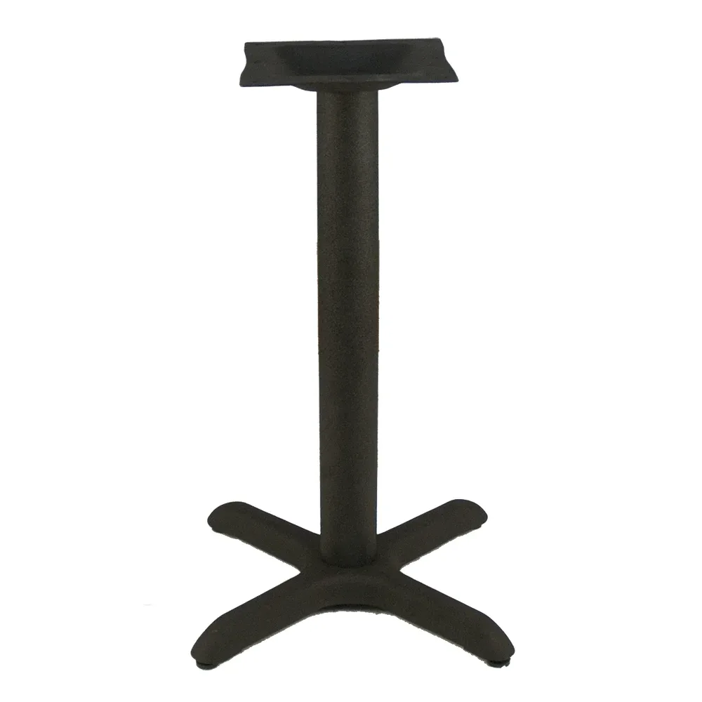 American Tables & Seating 2 Piece Dining Height Table Base Kit – 3″ Column, 22″ x 22″ Base Spread, Black (T2222M)