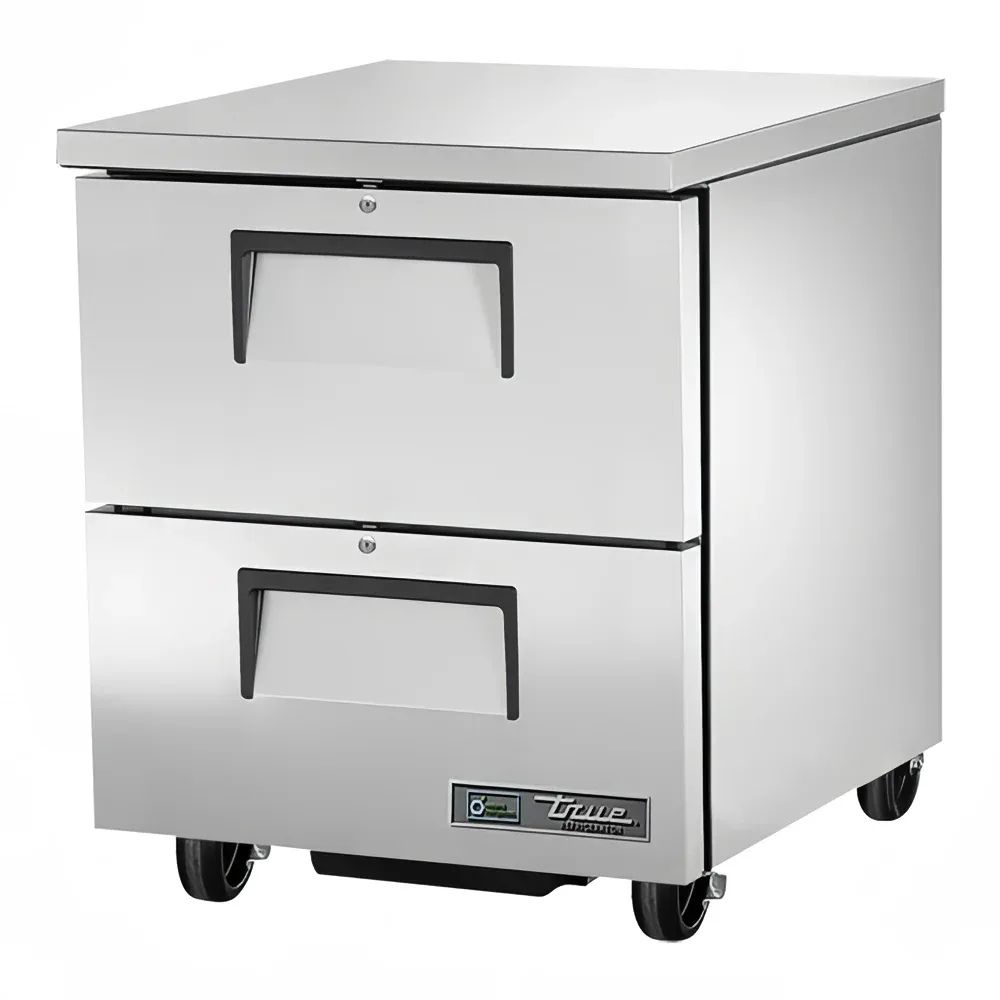 True TUC-27D-2-HC 27″ W Undercounter Refrigerator w/ (1) Section & (2) Drawers, 115v