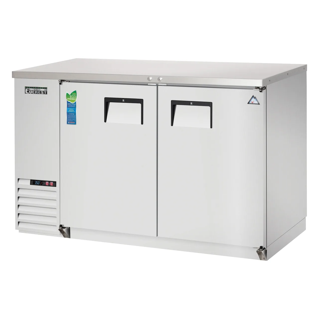 Everest EBB48-SS 49″ Two Section Back Bar Cooler with Solid Door, 14.0 cu. ft.