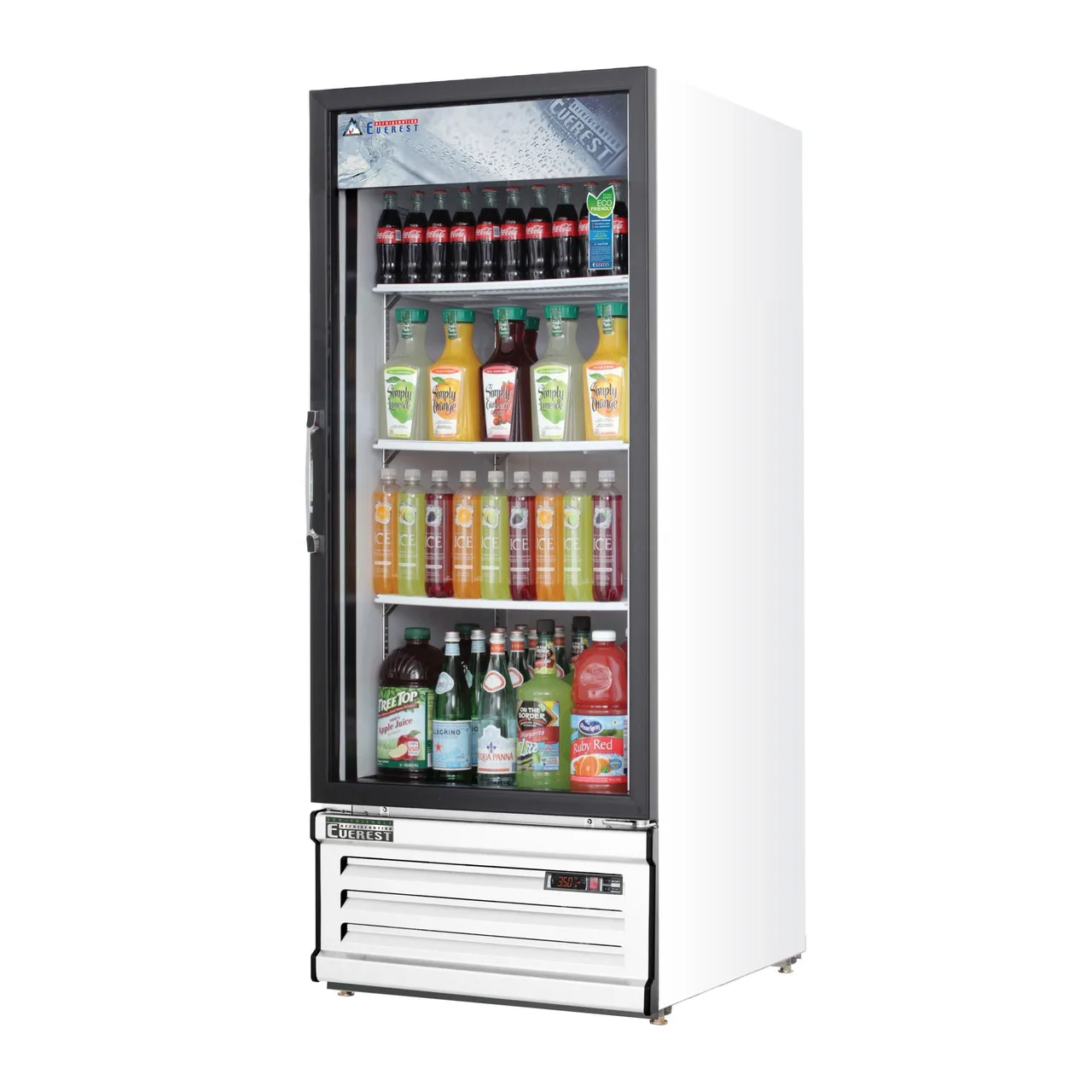 Everest EMGR10 24″ One Door Merchandiser Refrigerator, White Exterior, 10 cu. ft.