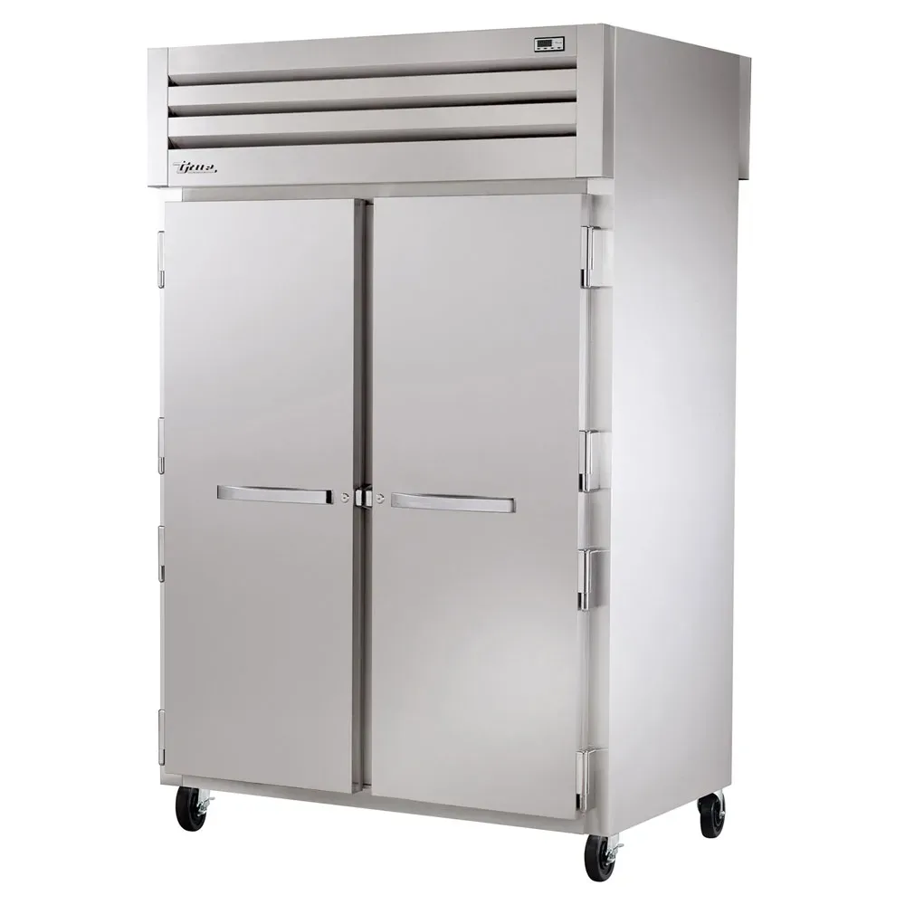 True STR2RPT-2S-2S-HC 52 3/5″ Two Section Pass Thru Refrigerator, (4) Left/Right Hinge Solid Doors, 115v