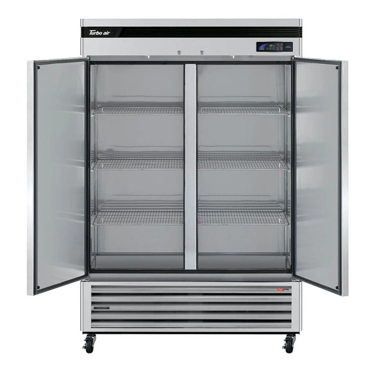 Turbo Air TSR-49SD-N6 54″ Two Section Super Deluxe Reach-In Refrigerator w/ 2 Solid Doors, Bottom Mount, 43 cu. ft. 4