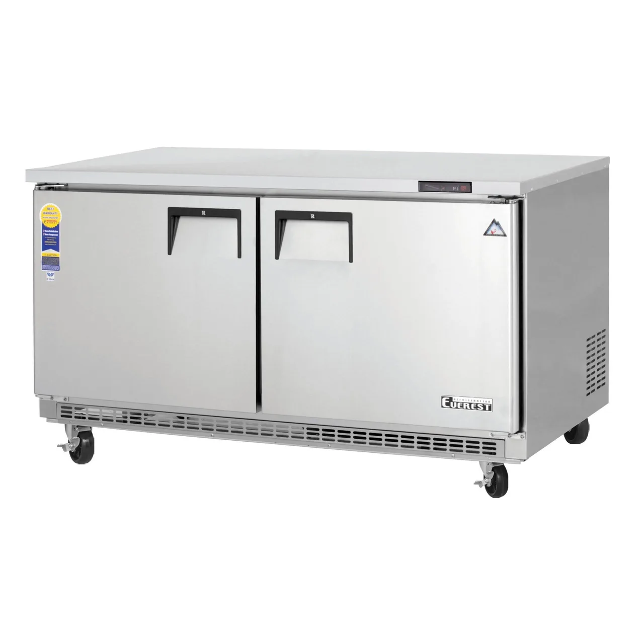 Everest ETBWF2 59″ 2-Section Undercounter Freezer w/ 2 Doors, 18 cu. ft.