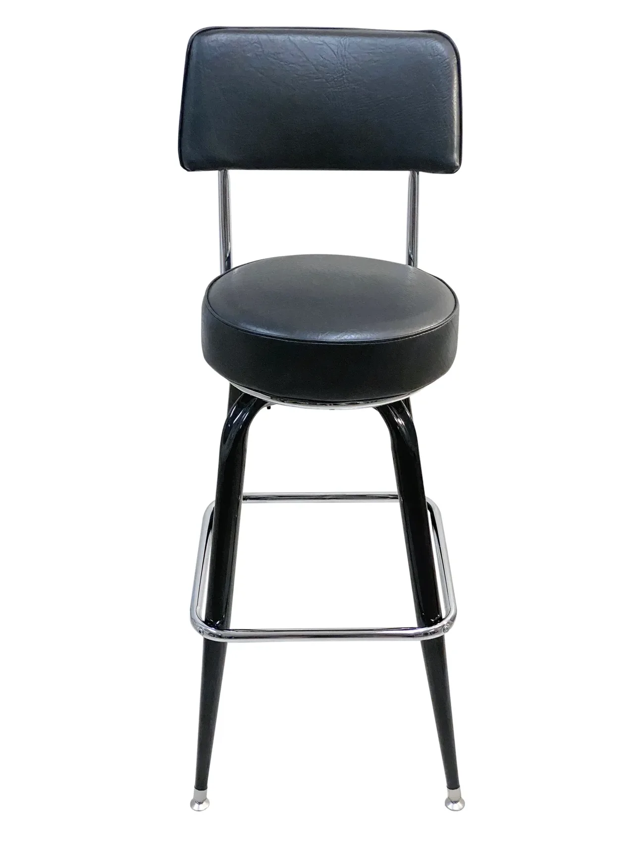 AAA Furniture Wholesale 104-24 BACK Bar Stool with Upholstered Seat & Back, Black (Quick Ship)