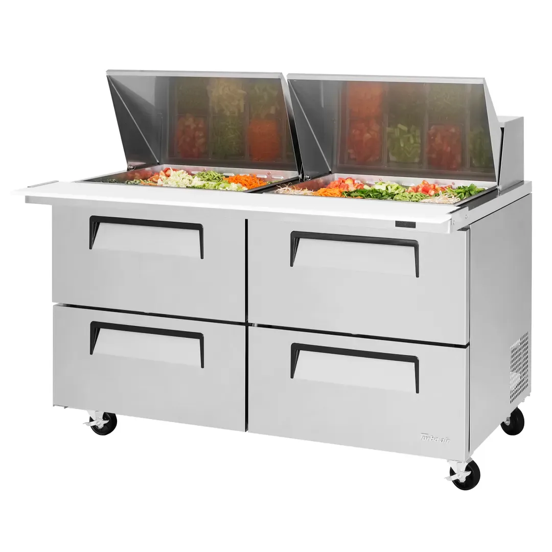 Turbo Air TST-60SD-24-D4-N 60″ Mega Top Sandwich/Salad Prep Table w/ 4 Drawers, 24 Pans