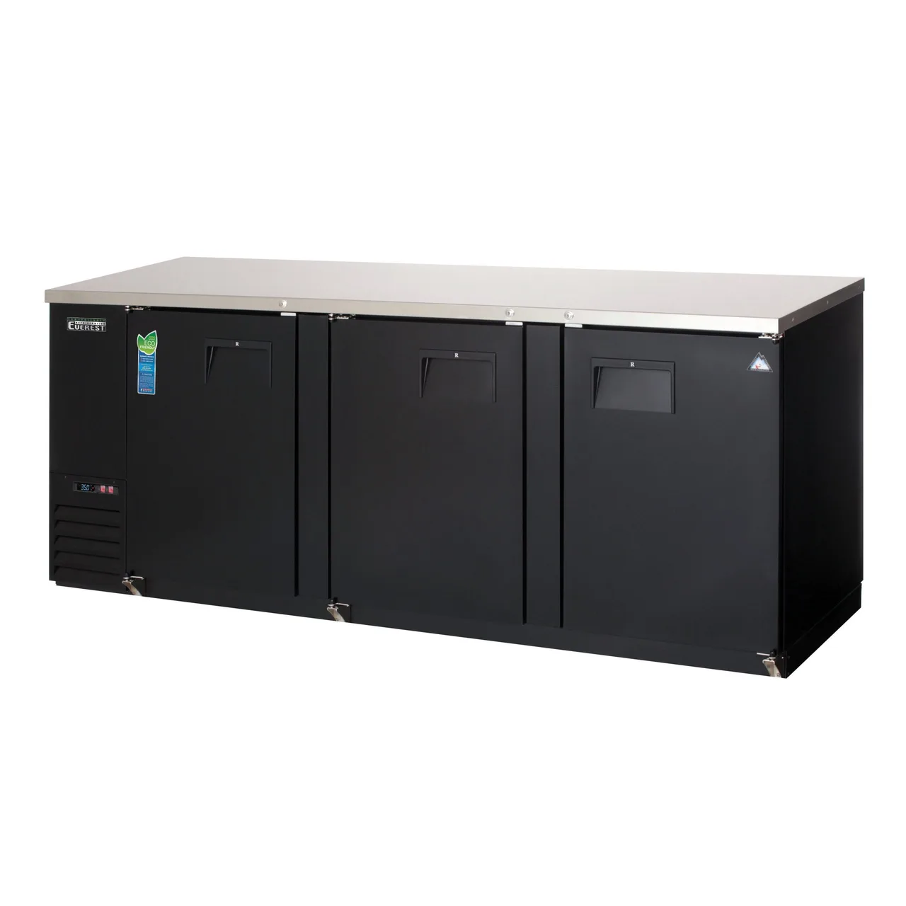Everest EBB90-24 89″ Three Section Back Bar Cooler with Solid Door, 28.0 cu. ft.