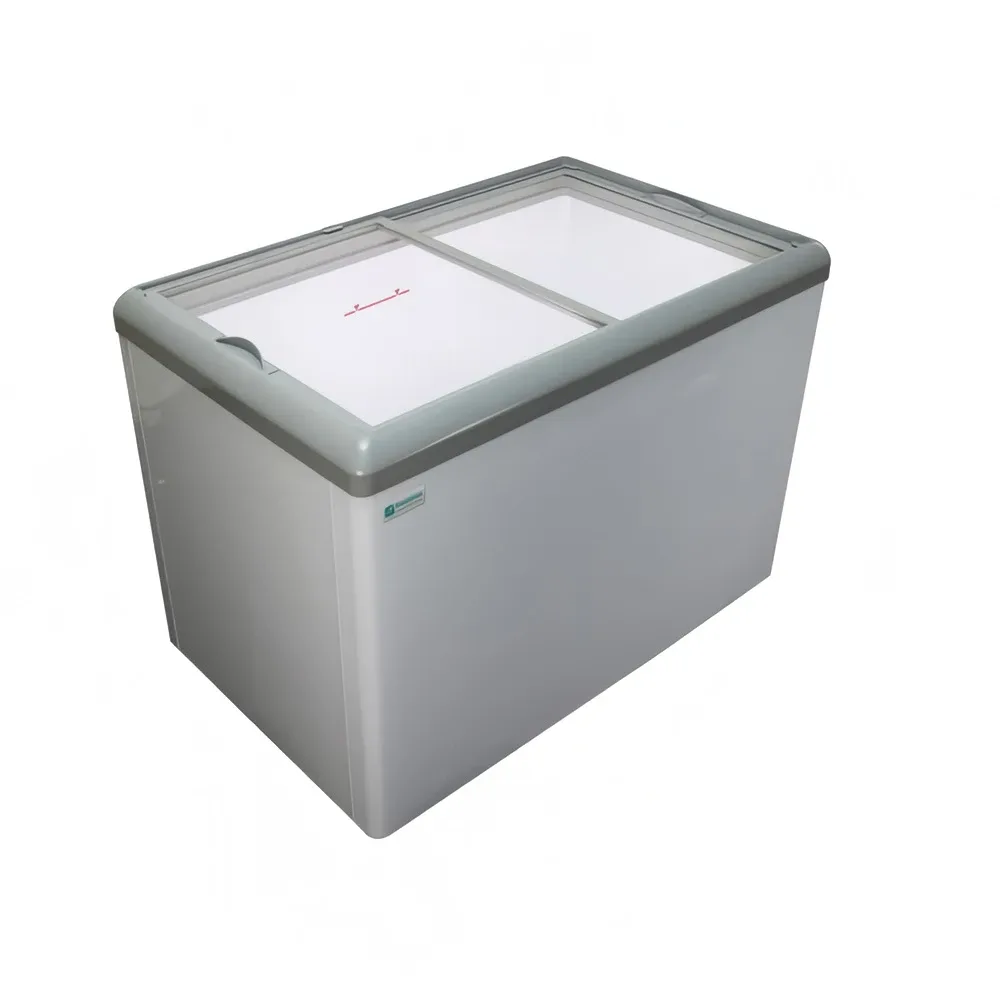 Excellence Industries 28 1/2″ Mobile Ice Cream Freezer w/ 2 Basket Capacity – White, 115v