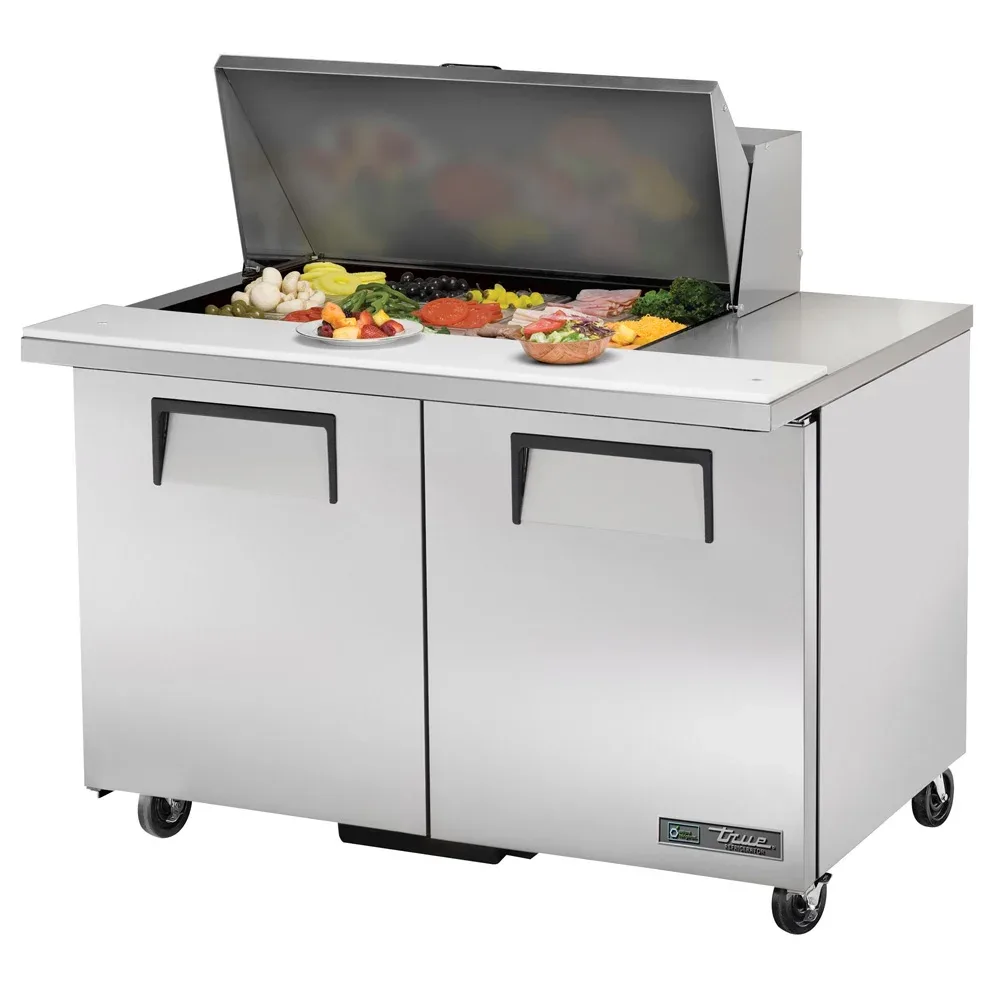 True TSSU-48-15M-B-HC 48″ TSSU Series Mega Top Sandwich/Salad Prep Table w/ Refrigerated Base, 115v