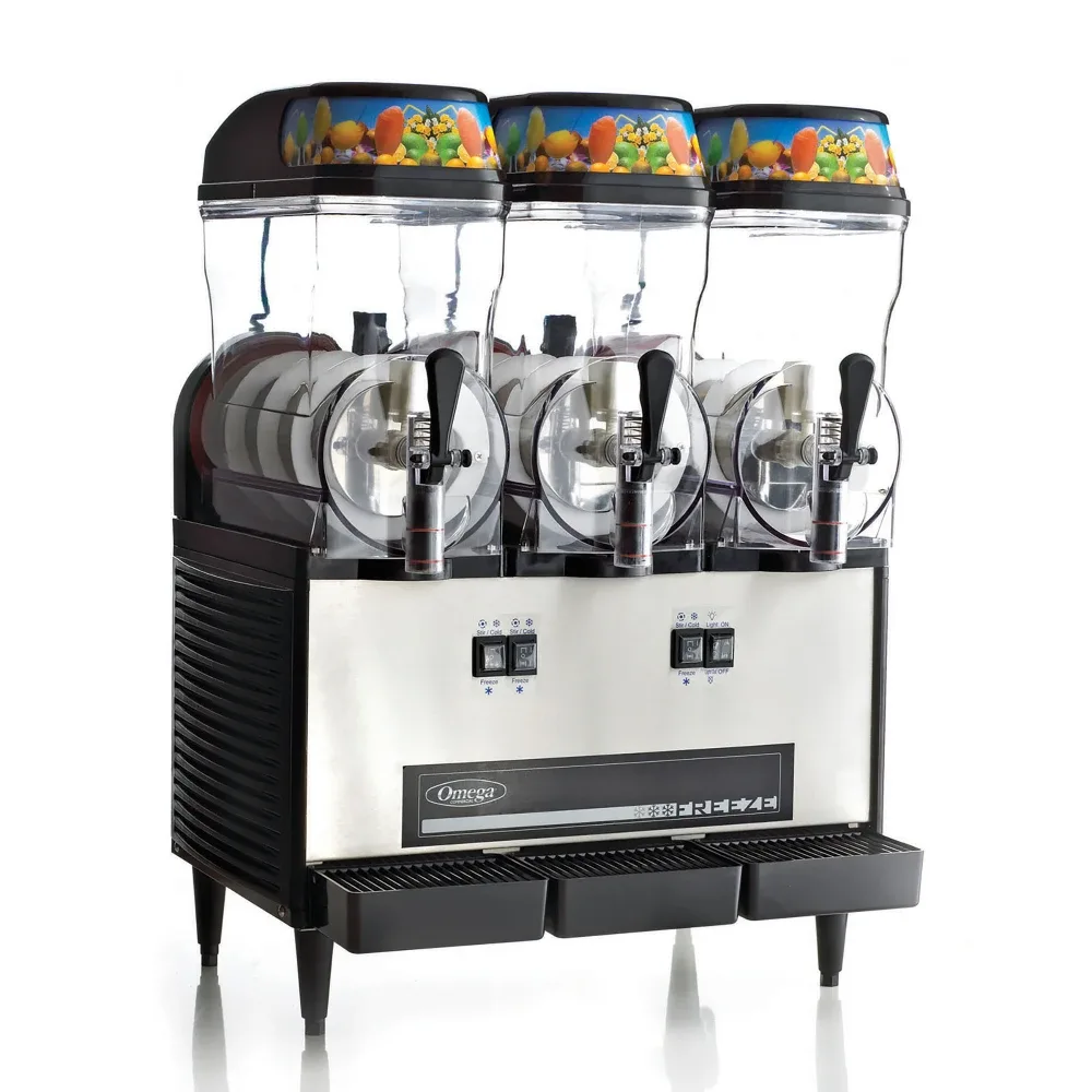 Omega 24 8/10″ Frozen Drink Machine w/ (3) 3 gal Bowls – 110v