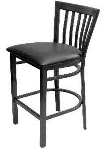 AAA Furniture Wholesale 327 WS Indoor Side Chair with Upholstered Seat, Black (Quick Ship)