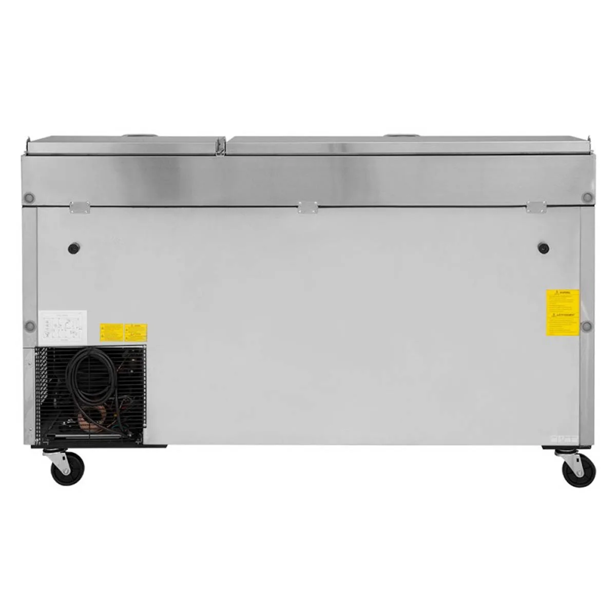 Turbo Air TPR-67SD-N 67″ Refrigerated Pizza Prep Table w/ 2 Doors, 9 Condiment Pans 7
