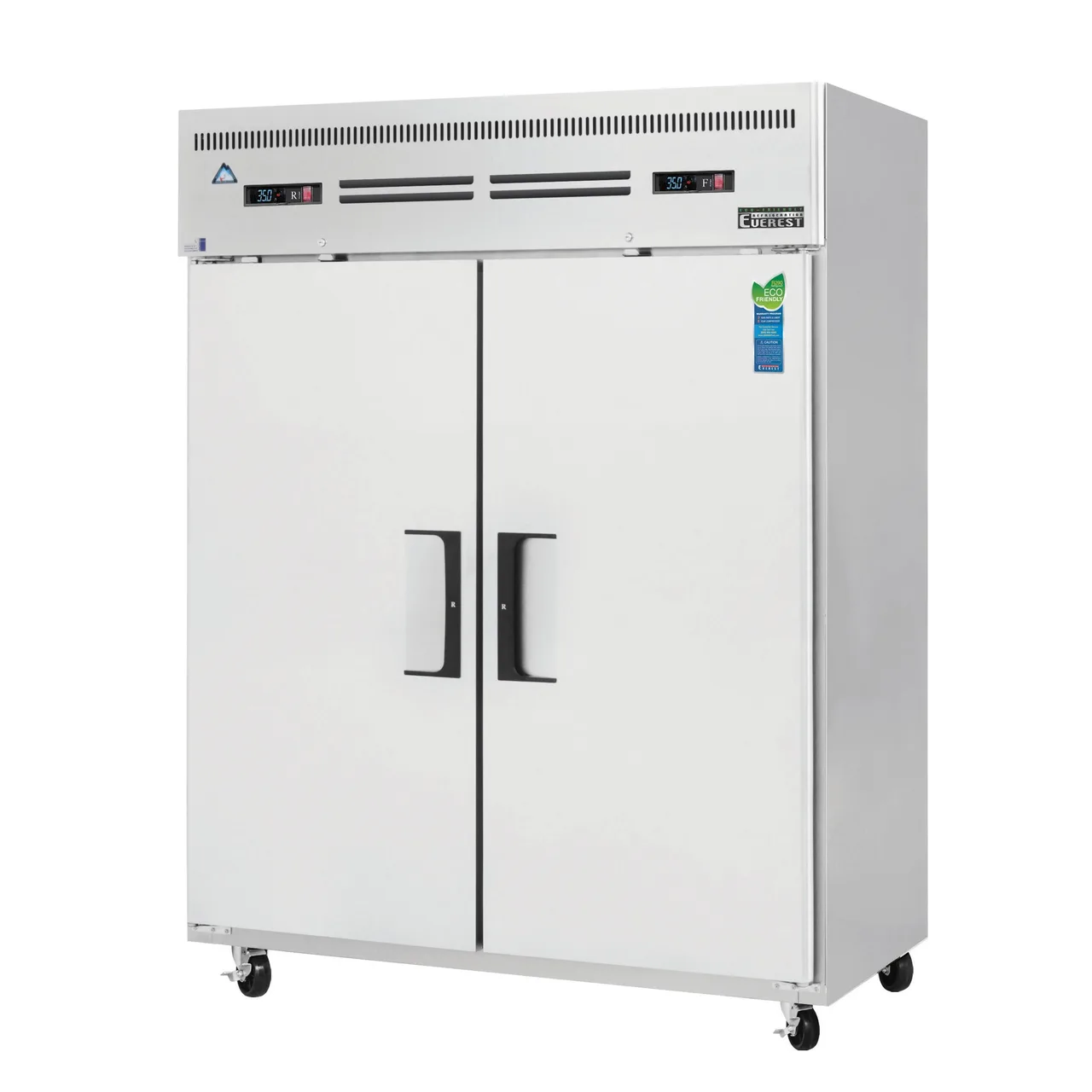 Everest ESWRF2 59″ 2-Section Reach-In Refrigerator/Freezer Combo w/ 2 Solid Doors, Top Mount